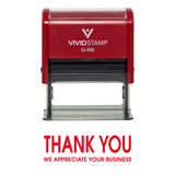 Red Thank You We Appreciate Your Business Self Inking Rubber Stamp