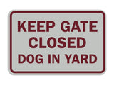 Signs ByLITA Classic Framed Keep Gate Closed Dog Sign