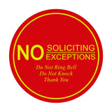 Signs ByLITA Circle No Soliciting No Exceptions Sign