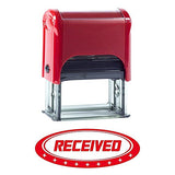 Red Received Designer Office Self-Inking Office Rubber Stamp