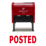 Red POSTED Self Inking Rubber Stamp