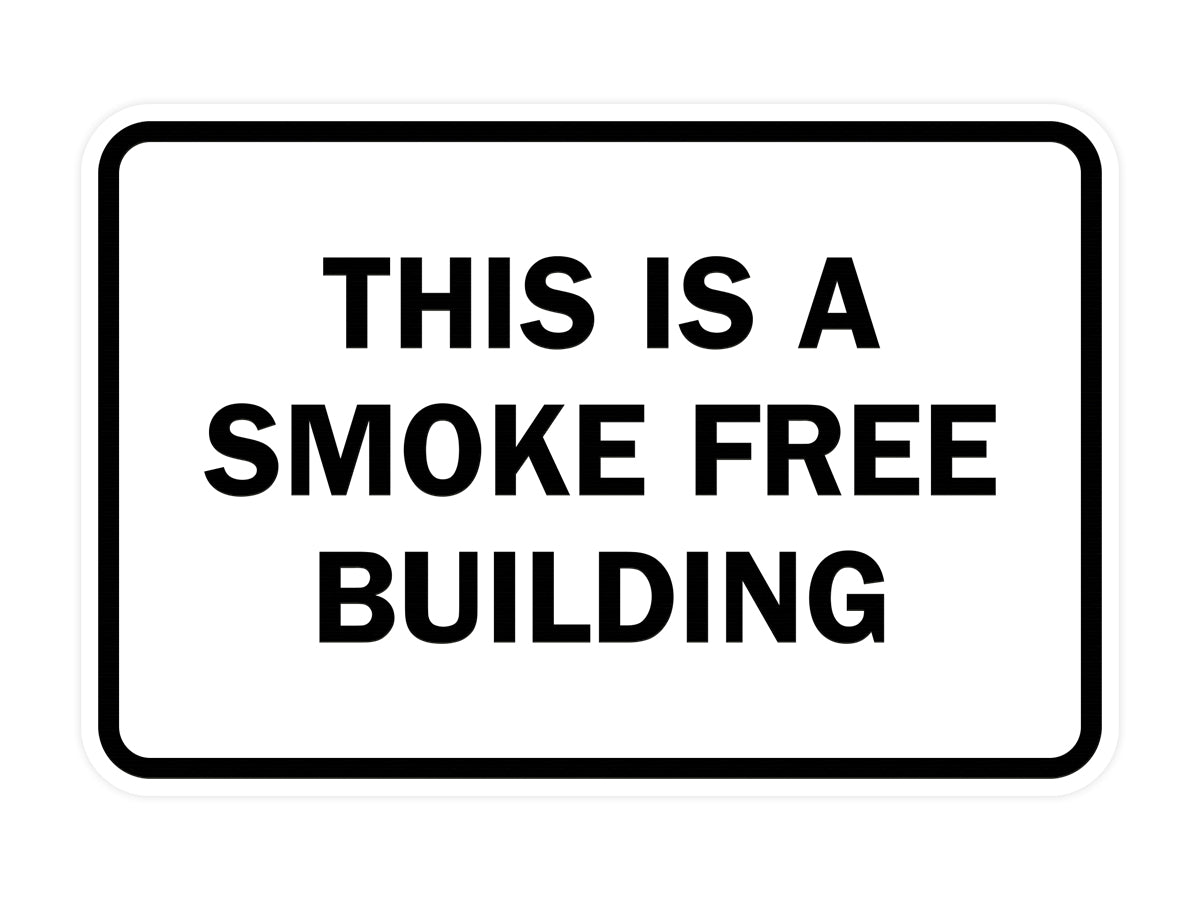 Signs ByLITA Classic Framed This is a Smoke Free Building Sign