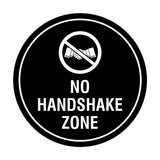 Circle No Handshake Zone Sign