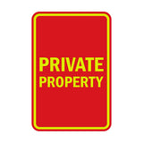Portrait Round Private Property Sign