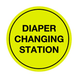 Signs ByLITA Circle Diaper Changing Station Sign