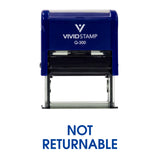 Blue Not Returnable Office Self Inking Rubber Stamp
