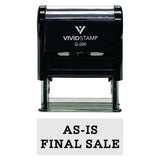 Black AS-IS FINAL SALE Self-Inking Office Rubber Stamp