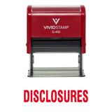 Disclosures Self Inking Rubber Stamp