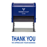 Blue Thank You We Appreciate Your Business Self Inking Rubber Stamp