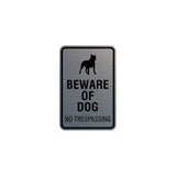 Signs ByLITA Portrait Round Beware of dog no trespassing Sign
