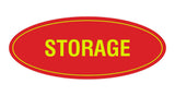 Red/Yellow Oval STORAGE Sign