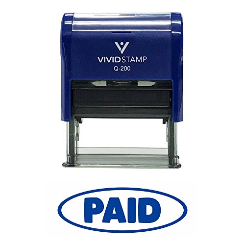 Paid W/Oval Border Office Self-Inking Office Rubber Stamp