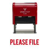 Please File Self Inking Rubber Stamp