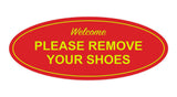 Signs ByLITA Oval Please Remove Your Shoes Sign