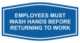 Signs ByLITA Fancy Employees Must Wash Hands Before Returning to Work Sign