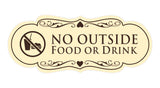 Signs ByLITA Designer No Outside Food or Drink Sign