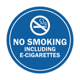 Signs ByLITA Circle No Smoking Including E-Cigarettes Sign