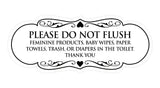 Signs ByLITA Designer Please Do Not Flush Etiqutte Sign