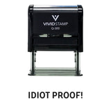 Black Idiot Proof Novelty Stamp