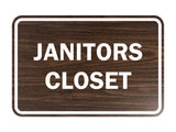 Signs ByLITA Classic Framed Janitors Closet