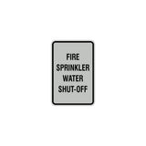 Portrait Round Fire Sprinkler Water Shut-Off Sign