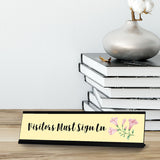 Visitors Must Sign In, Designer Desk Sign 2 x 8