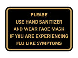 Classic Framed Please Use Hand Sanitizer and Wear Face Mask Sign