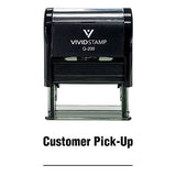 Black Customer Pick-Up Self Inking Rubber Stamp