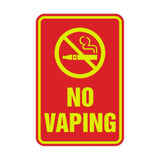Portrait Round No Vaping Sign
