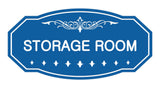 Blue Victorian Storage Room Sign