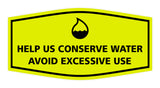 Signs ByLITA Fancy Help Us Conserve Water Avoid Excessive Use Sign