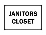 Signs ByLITA Classic Framed Janitors Closet
