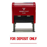 Red For Deposit Only Self-Inking Office Rubber Stamp
