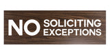 Signs ByLITA Basic No Soliciting No Exceptions Sign
