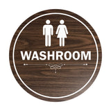 Signs ByLITA Circle Washroom Sign