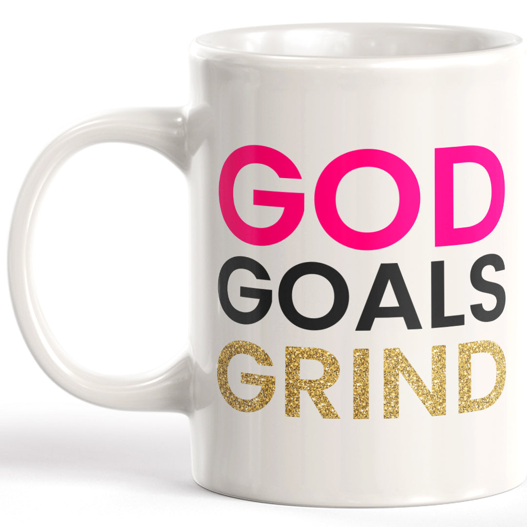 God Goals Grind 11oz Coffee Mug - Funny Novelty Souvenir