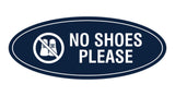 Oval No Shoes Please Sign