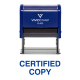 Blue  CERTIFIED COPY Self Inking Rubber Stamp