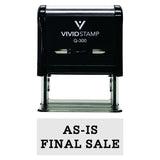 Black AS-IS FINAL SALE Self-Inking Office Rubber Stamp