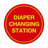 Signs ByLITA Circle Diaper Changing Station Sign