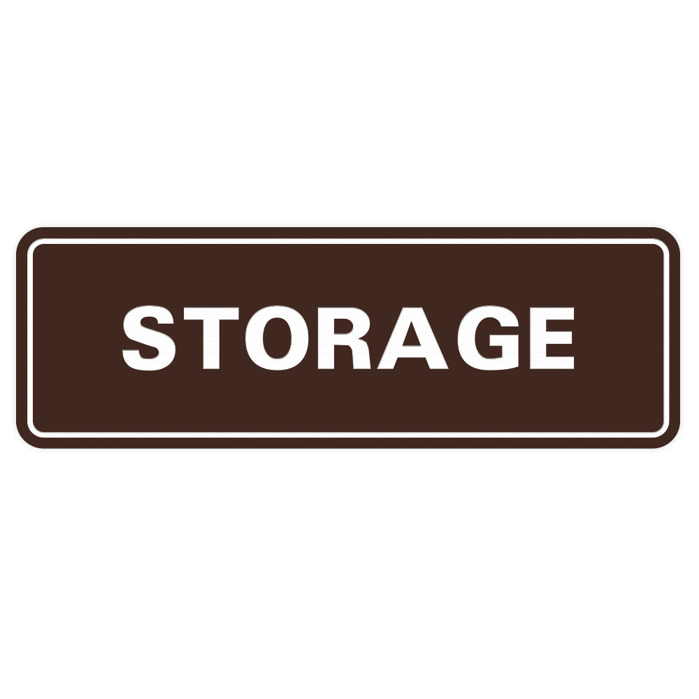 Dark Brown Standard Storage Sign