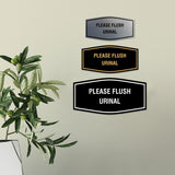 Fancy Please Flush Urinal Wall or Door Sign