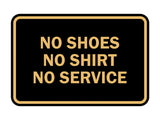 Signs ByLITA Classic Framed No Shoes No Shirt No Service
