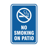 Portrait Round No Smoking On Patio Sign