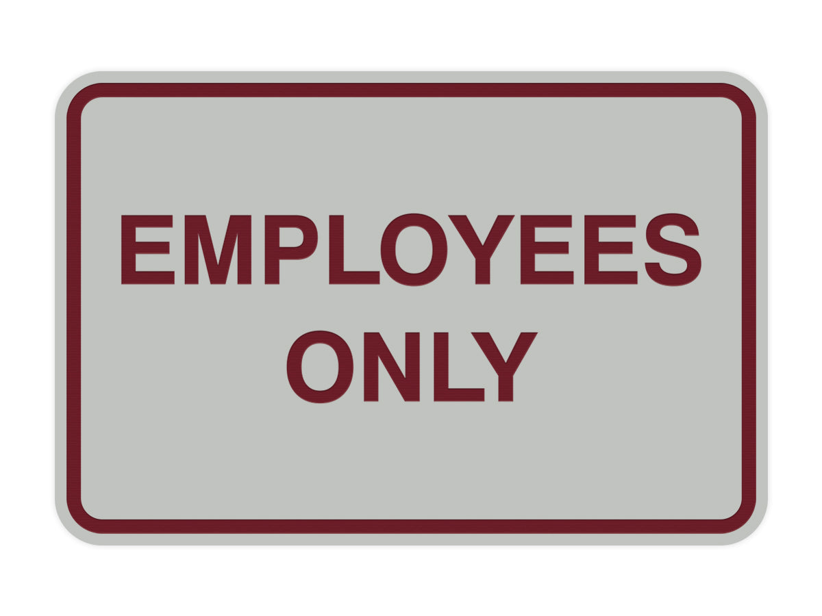 Signs ByLITA Classic Framed Employees Only Sign