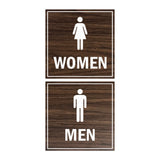 Square men women sign set with Adhesive Tape, Mounts On Any Surface, Weather Resistant