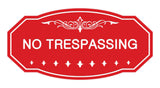 Victorian No Trespassing Sign