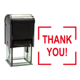 Red Square THANK YOU Self Inking Rubber Stamp Size 1-5/8"