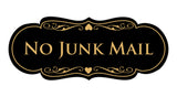 Signs ByLITA Designer No Junk Mail Sign