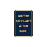 Portrait Round No Refund No Exchanges Without Receipt Sign